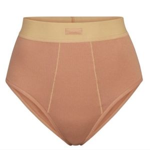 NWT SKIMS Cotton Rib Brief (Light Sedona) - 2X